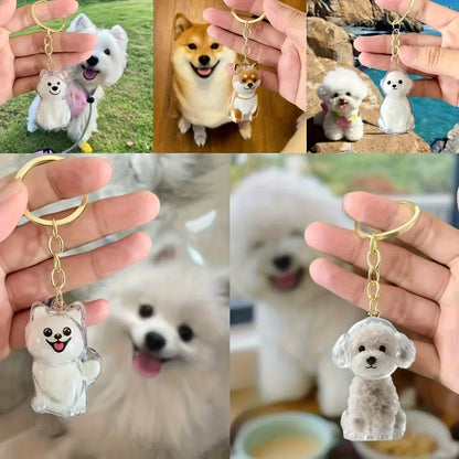 愛犬・愛猫といつでも一緒、透明ペット毛メモリアルキーホルダー