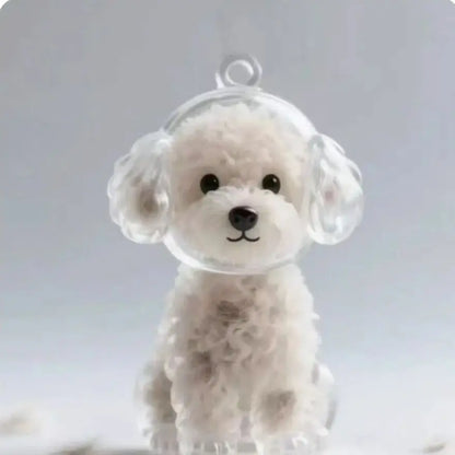 愛犬・愛猫といつでも一緒、透明ペット毛メモリアルキーホルダー